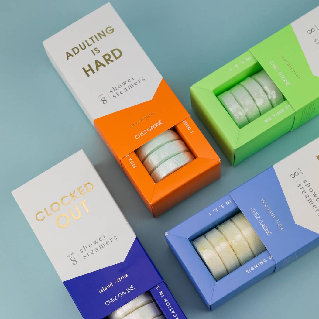 Aromatherapy Shower Steamers - Island Citrus - Clocked Out - Set of 8