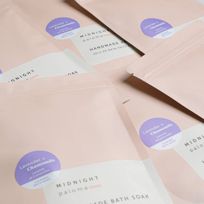 Lavender + Chamomile Bath Soak Epsom Salts Relaxing