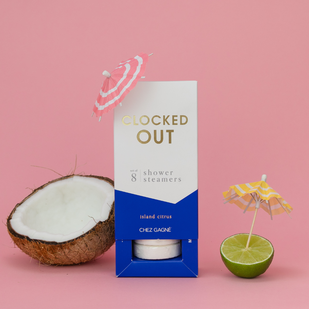 Aromatherapy Shower Steamers - Island Citrus - Clocked Out - Set of 8